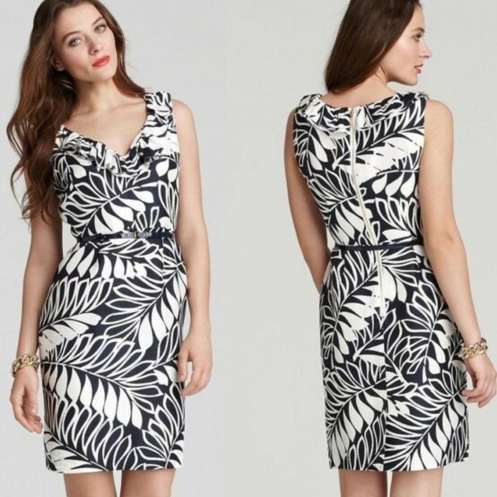Kate Spade Navy/White Stella Sheath Dress Size 0